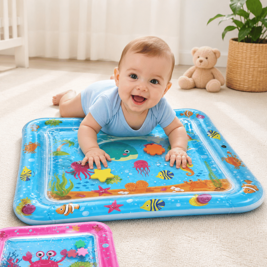 Tapete Infantil de Água Inflável para Bebê Sensorial Coordenação Motora Brinquedo Educativo