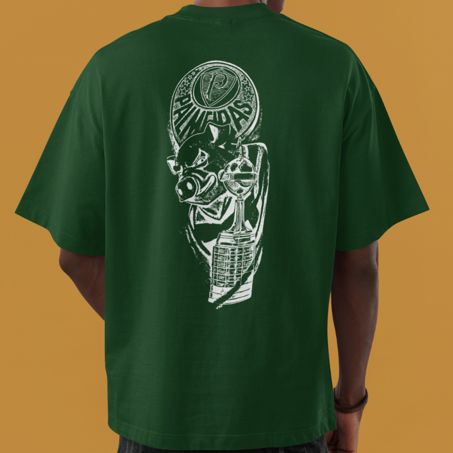 Camiseta Palmeiras Taça Torcida Porco Mancha Verde Libertadores Brasil Time Cores 100% Algodão