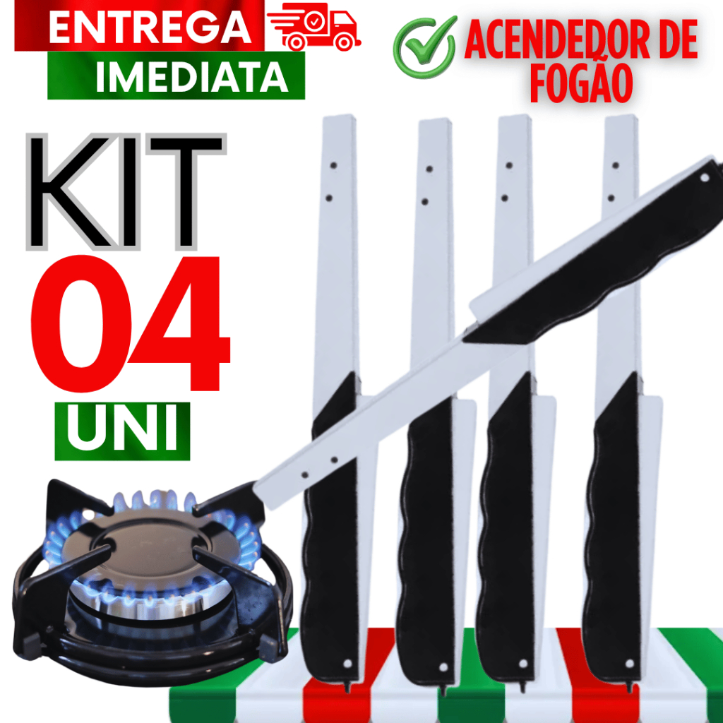 Utensílios Acendedor de Fogão Premium Multi Disparos 22,5cm Cozinha Restaurantes Utilidades