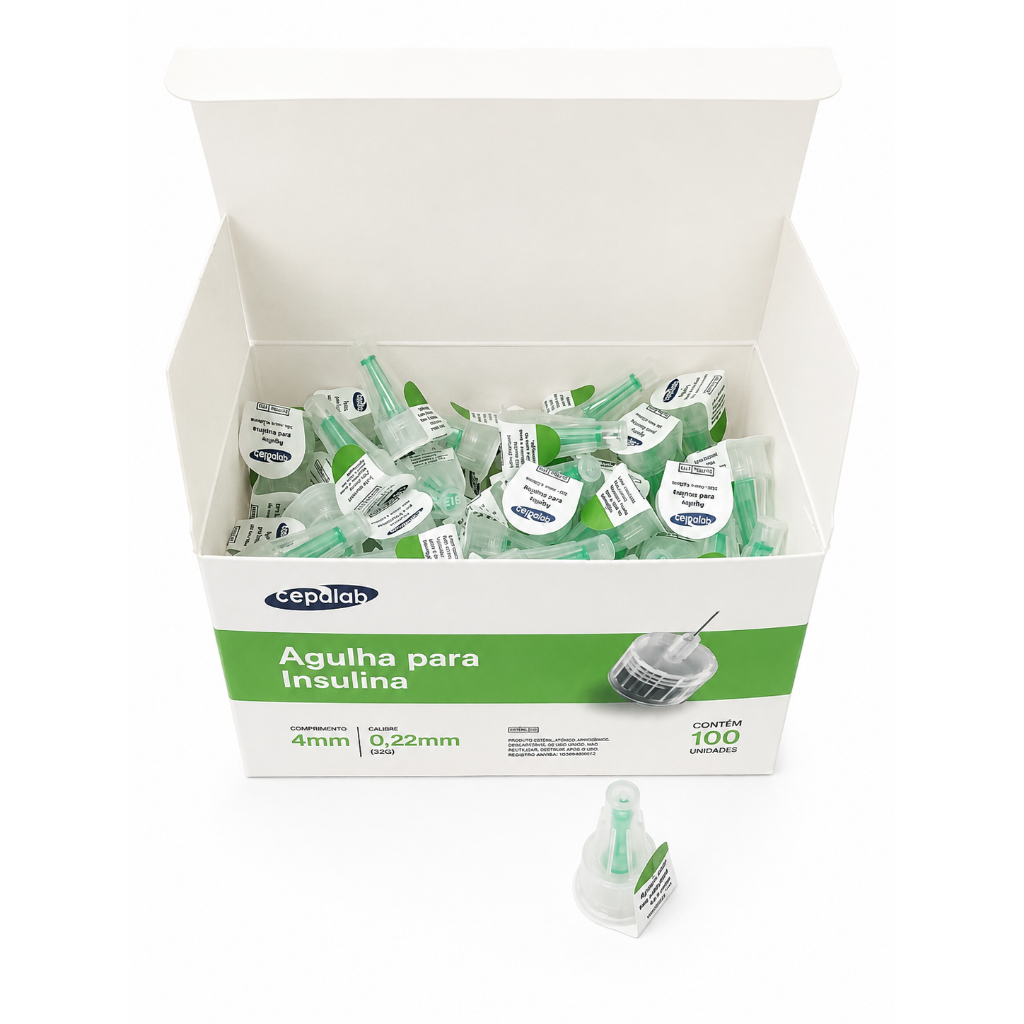 Agulha para Caneta de Insulina 4 X 0,22 mm - CEPALAB