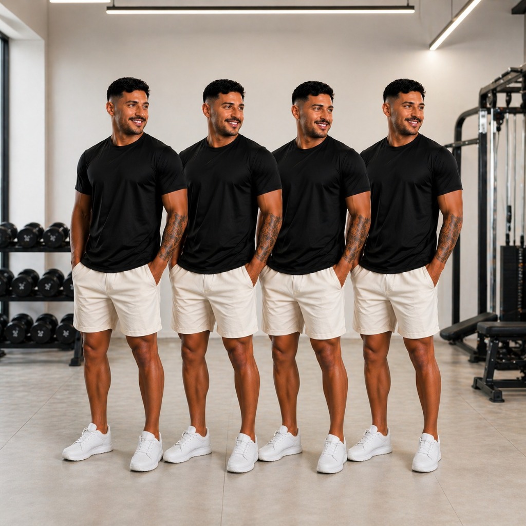 Kit 4 Camisetas Dry Fit Poliéster Masculina Treino Academia Esporte Corrida Musculação Fitness