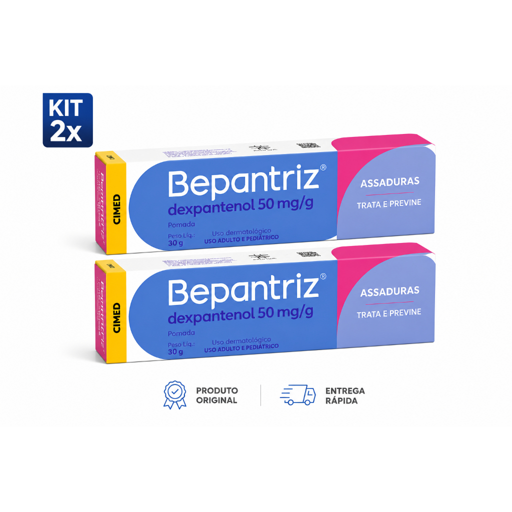 Kit 2x Bepantriz Assaduras Dexpantenol 50mg/g 30g Original