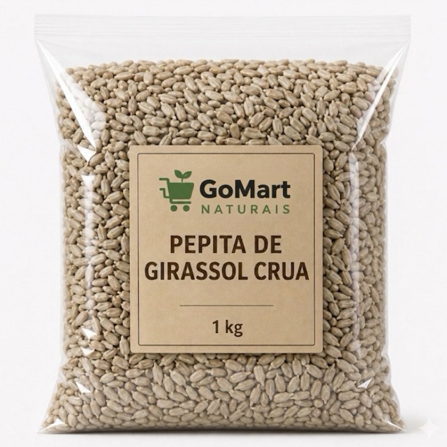 Pepita de Girassol  (Semente) Crua sem Sal Natural