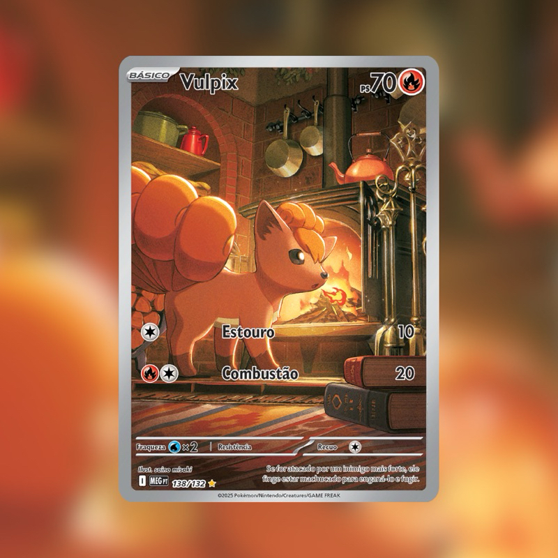 Vulpix (138/132) - Mega Evolução - Carta Pokémon Original