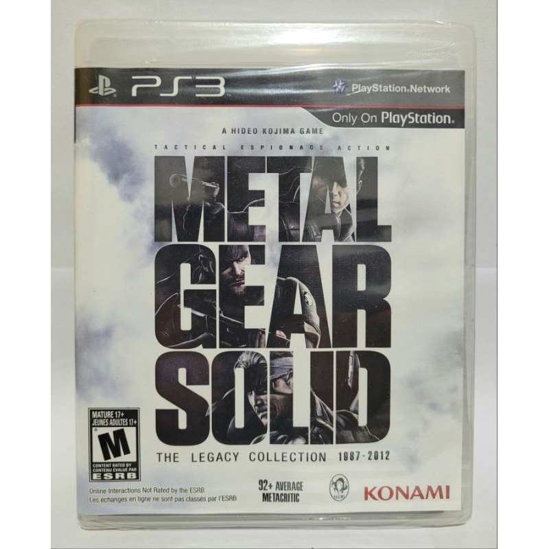 Metal Gear Solid The Legacy Collection 1987 - 2012, (NOVO LACRADO), jogo original de ps3