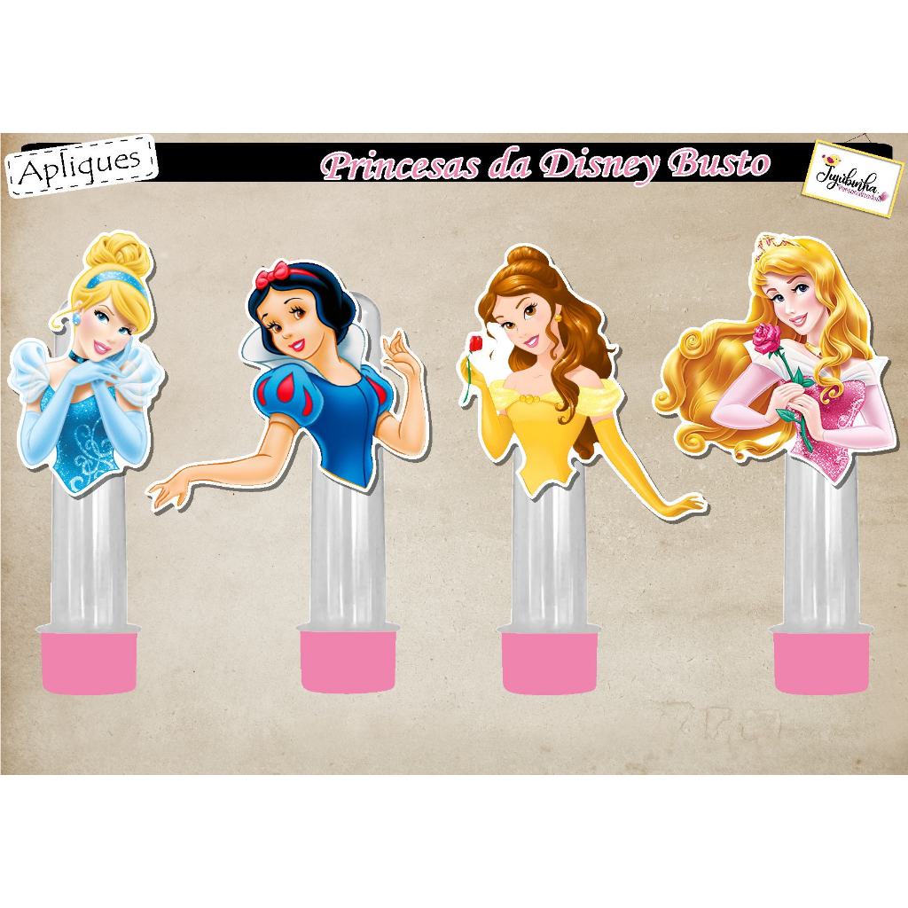 APLIQUE RECORTADO PARA TUBETES - BUSTO PRINCESAS  -  TUBETES, DECORAÇÃO, FESTAS, ANIVERSÁRIOS, BUSTO