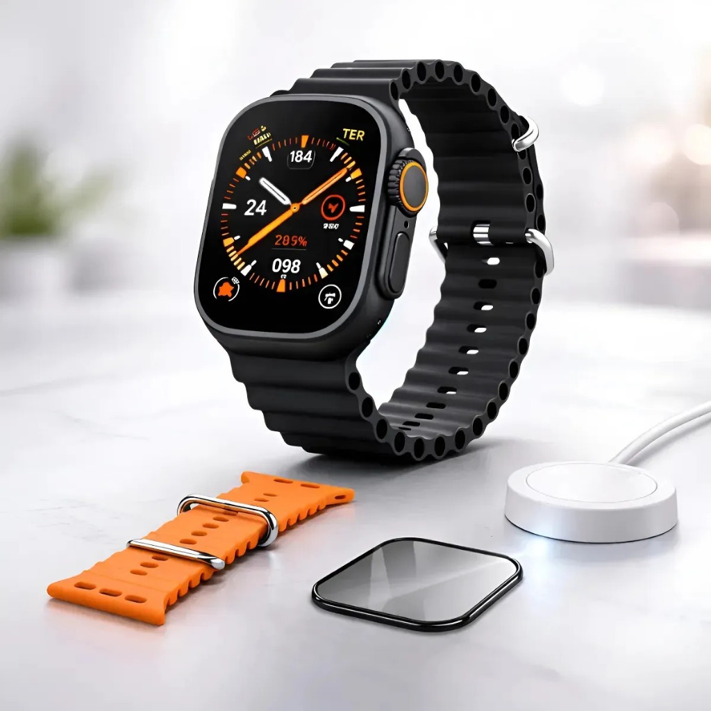 Relógio Smartwatch S9 Ultra Inteligente Série 10 Bluetooth Nfc Gps 49mm + Pulseira