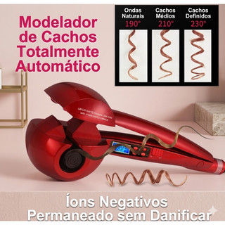 Modelador de Cachos Automático Profissional com Íons Negativos – Cachos Perfeitos (190° a 230°)