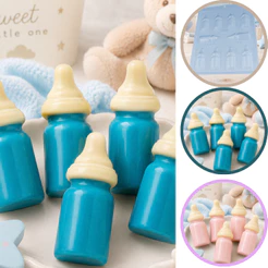 1~10 Forma Simples Bombom Mamadeira 1356(i6) em Acetato BWB Para Bombom,Doces Dia Das Crianças e Infantil (CHOCO)