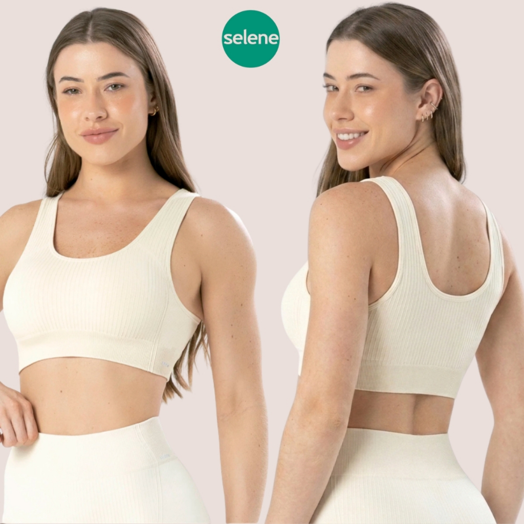 Top Feminino Selene Canelado Sem Costura
