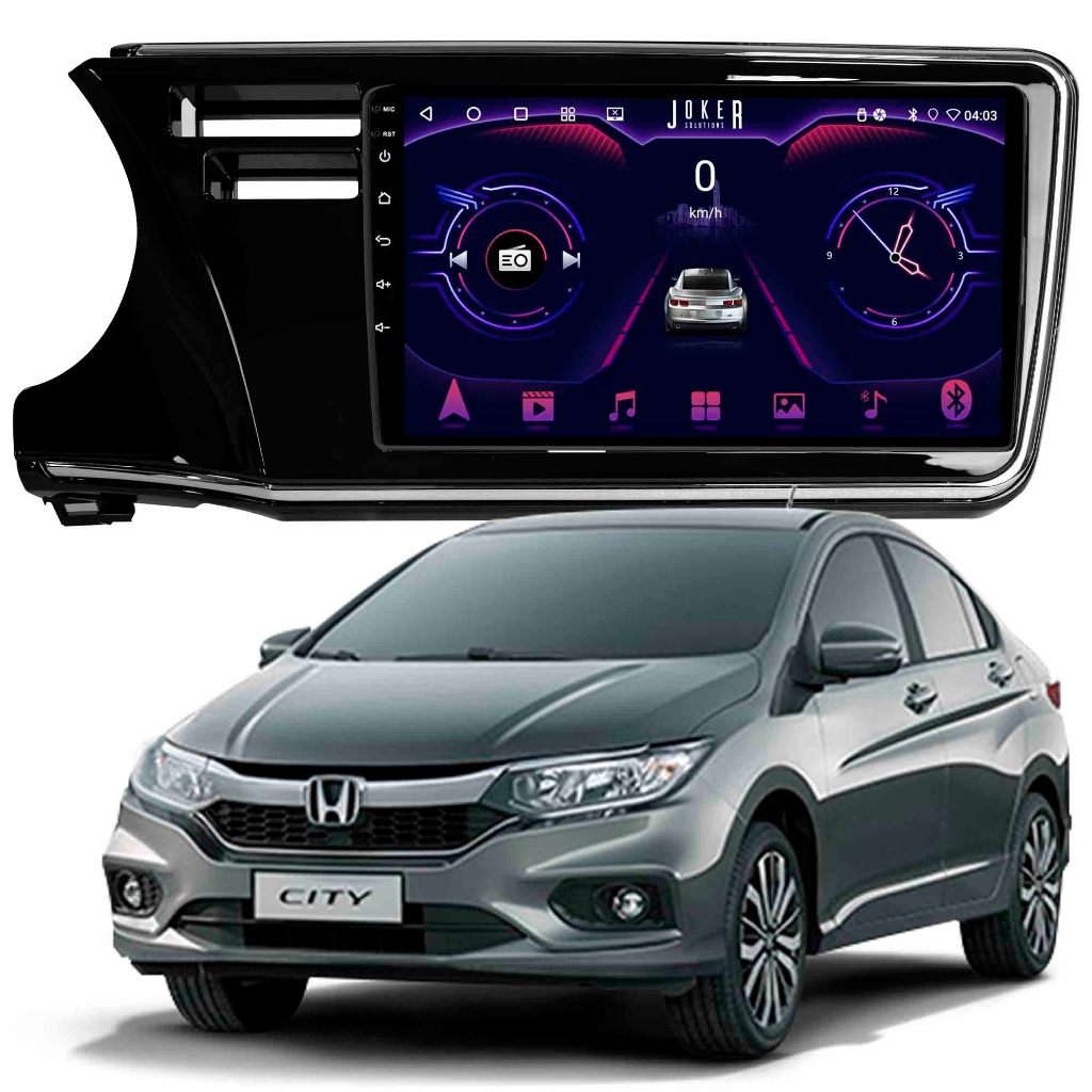 Multimídia Honda City 2015 A 2021 2+64gb Quadcore Carplay 9 Polegadas