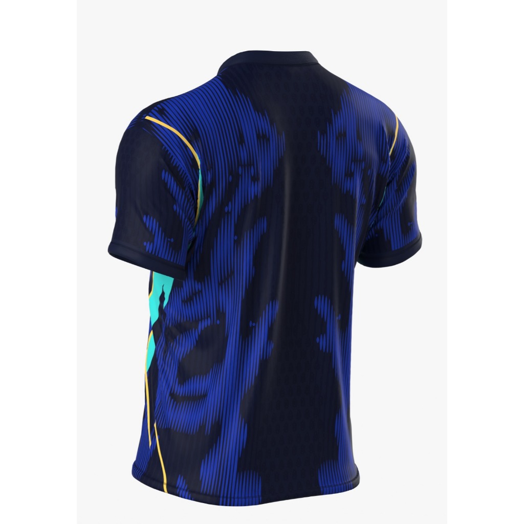 Camiseta Azul Genérica Masculina ou Feminina Brasil Seleção Patriota Copa do Mundo Dry-Fit Básica