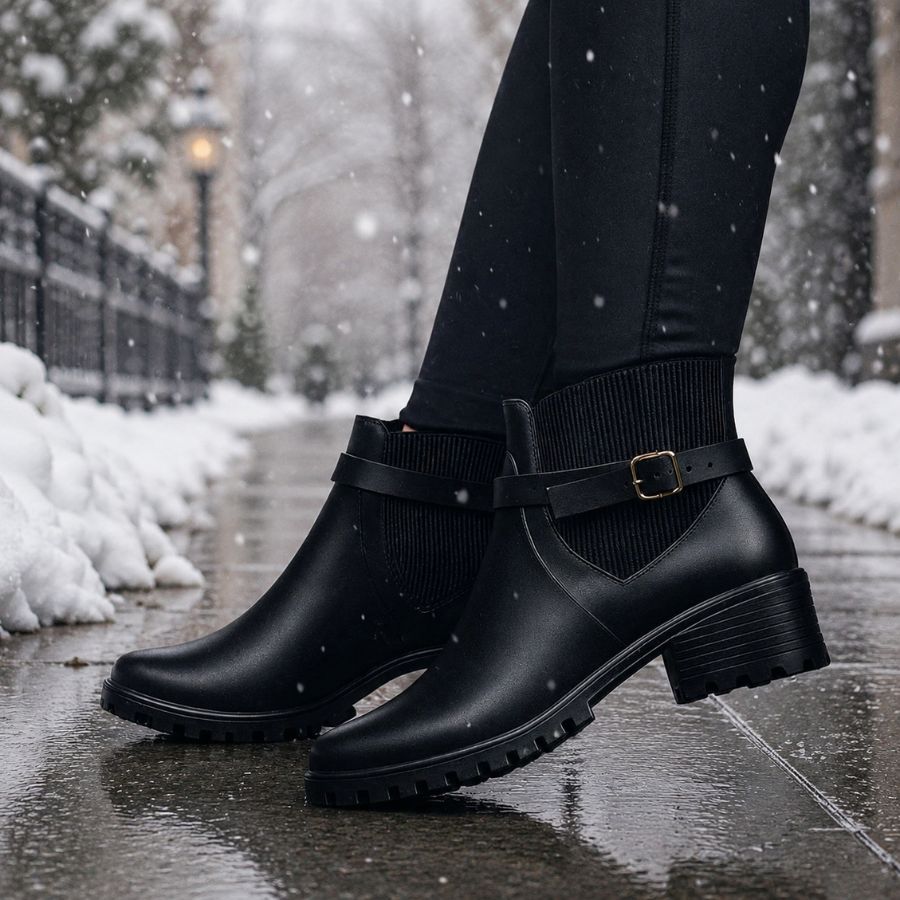 Bota Galocha Feminina 100% Impermeável Super Macia Leve Confortável Sola Antiderrapante Inverno Neve Chuva Cano Curto