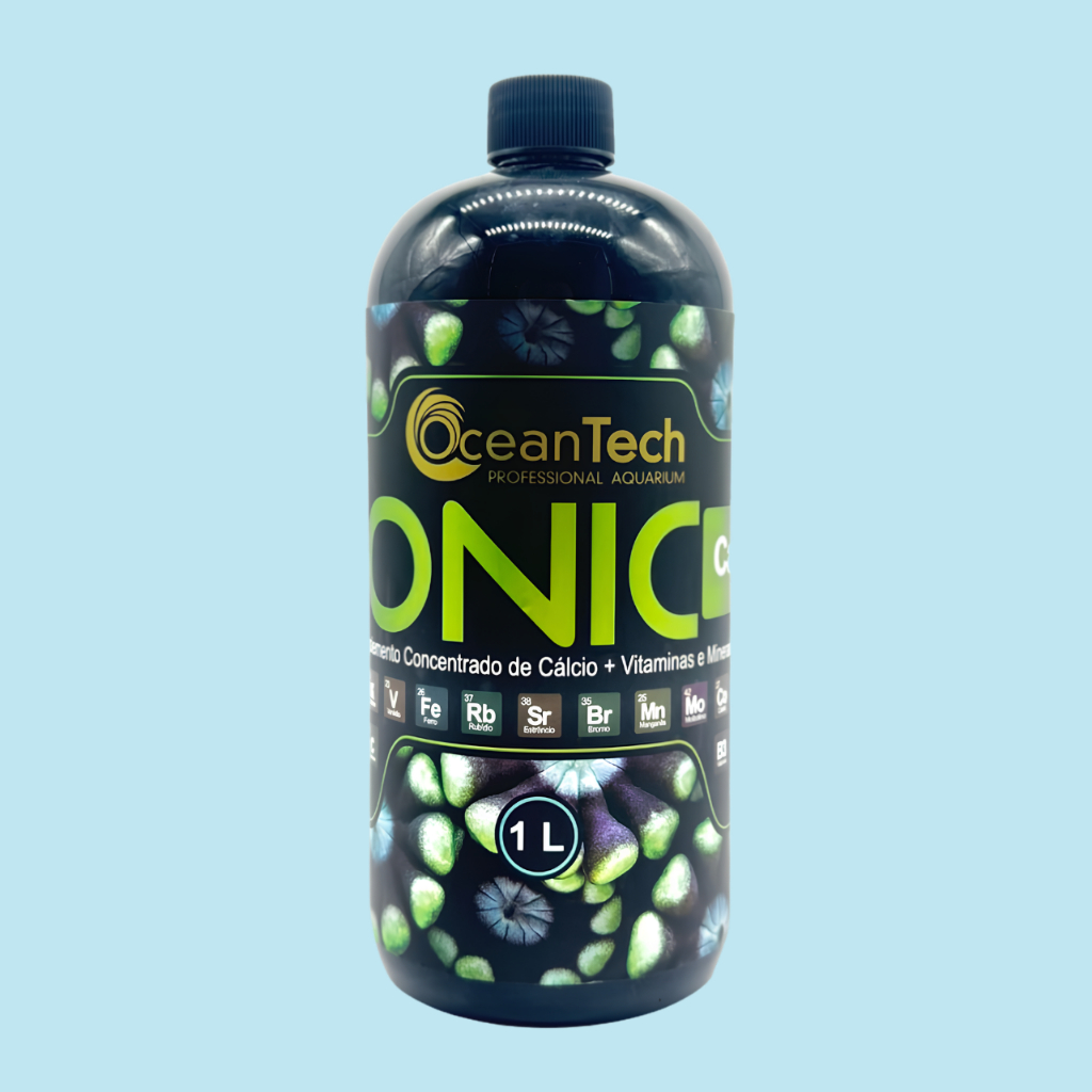 Ionic Cálcio 1L Ocean Tech Suplemento para Corais Reef Aquário Marinho Crescimento Saudável