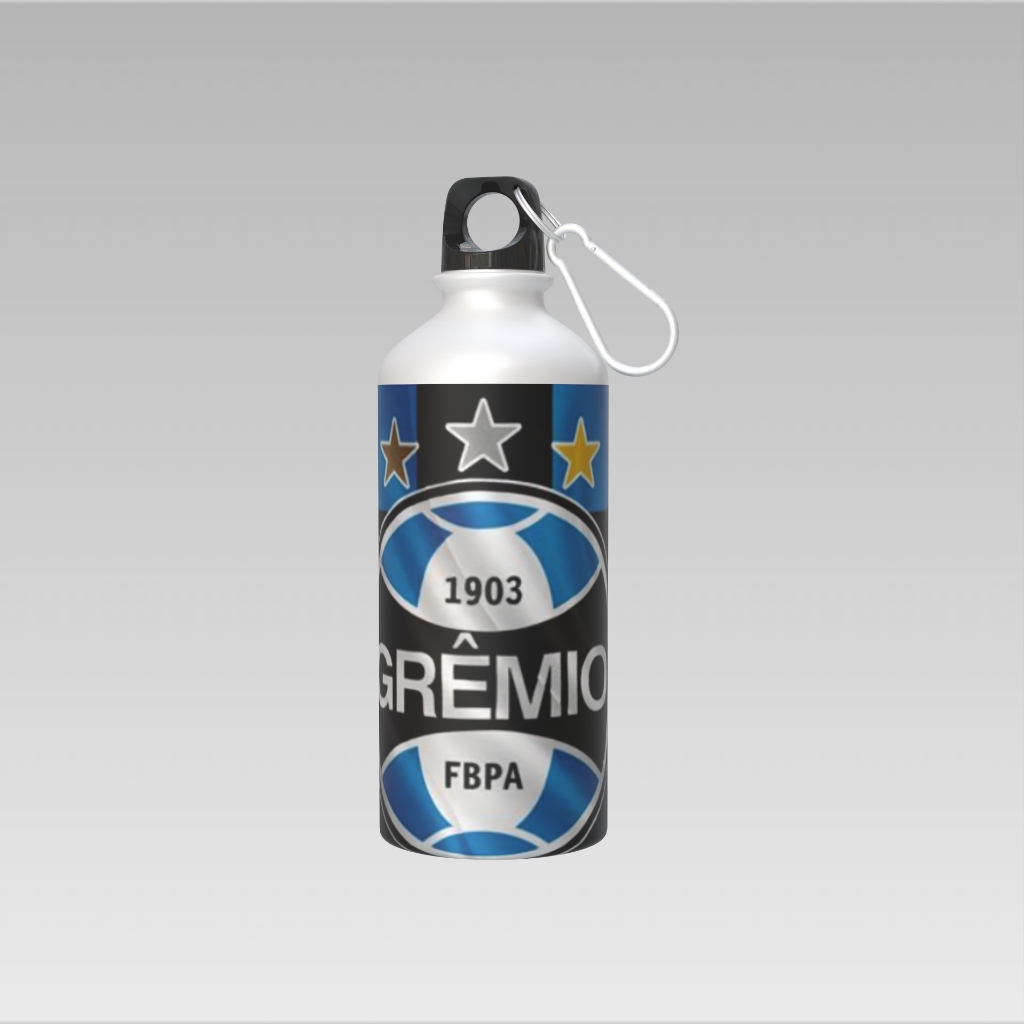 Garrafa Alumínio 600ml Grêmio Personalizada Nome Imortal Tricolor Gaúcho Presente Torcedor