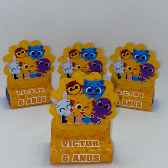 Porta Bis Bolofofos Personalizada Nome Idade Lembrancinha Decoração Festa Infantil Aniversário