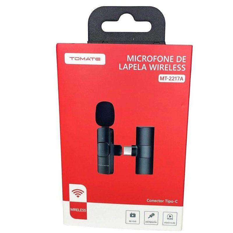 MICROFONE LAPELA SEM FIO TOMATE TIPO C 2217A