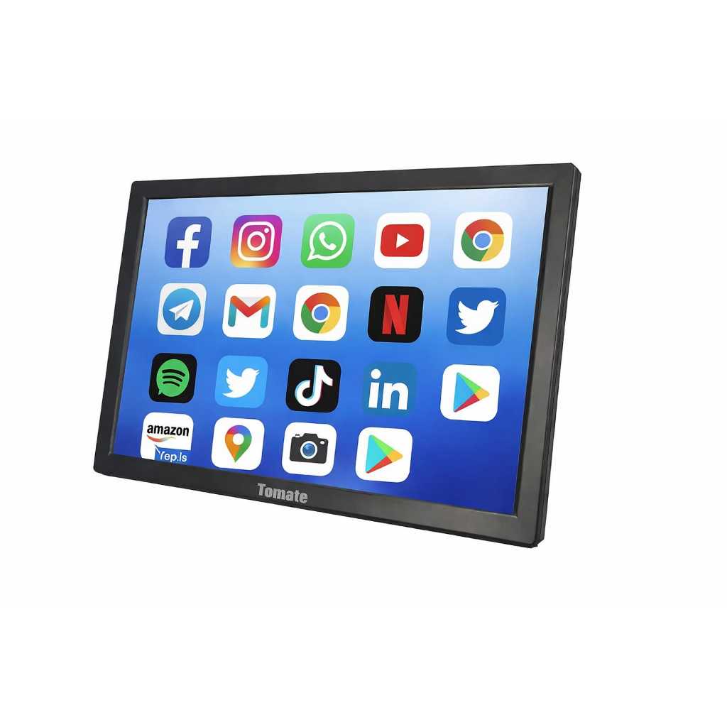 Monitor tv digital portátil tomate mtm-1410 14polegadas usb hdmi-preto