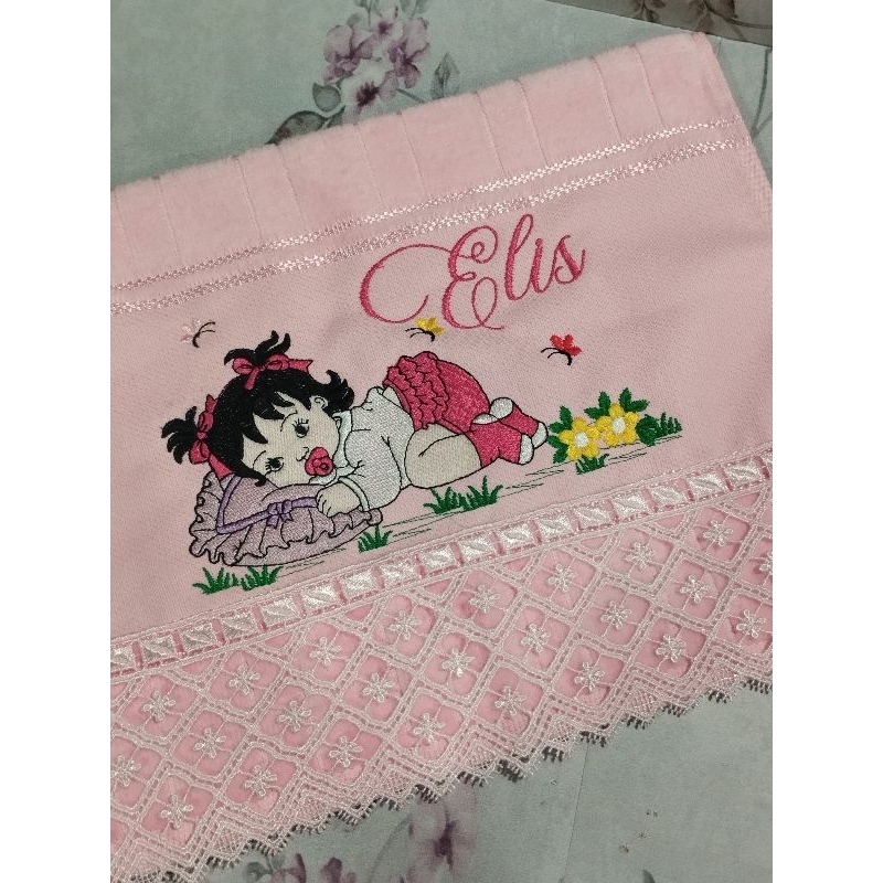 Toalhinha de boca Personalizada Dohler Bebê Lacinho