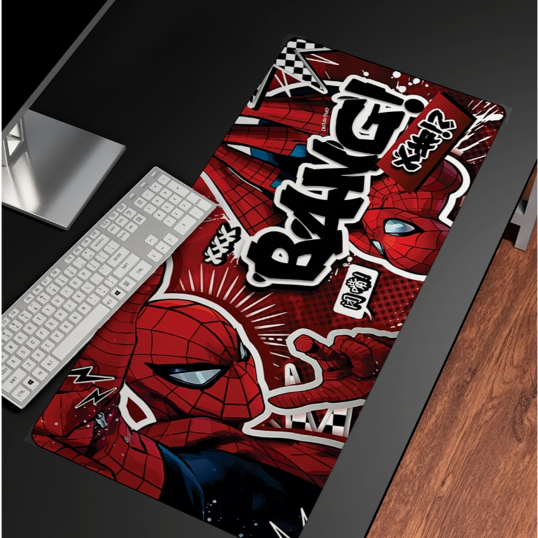 Mouse Pad Escritório Gamer Herói Spider Computador Tapete de Mesa Premium Bibi Painéis