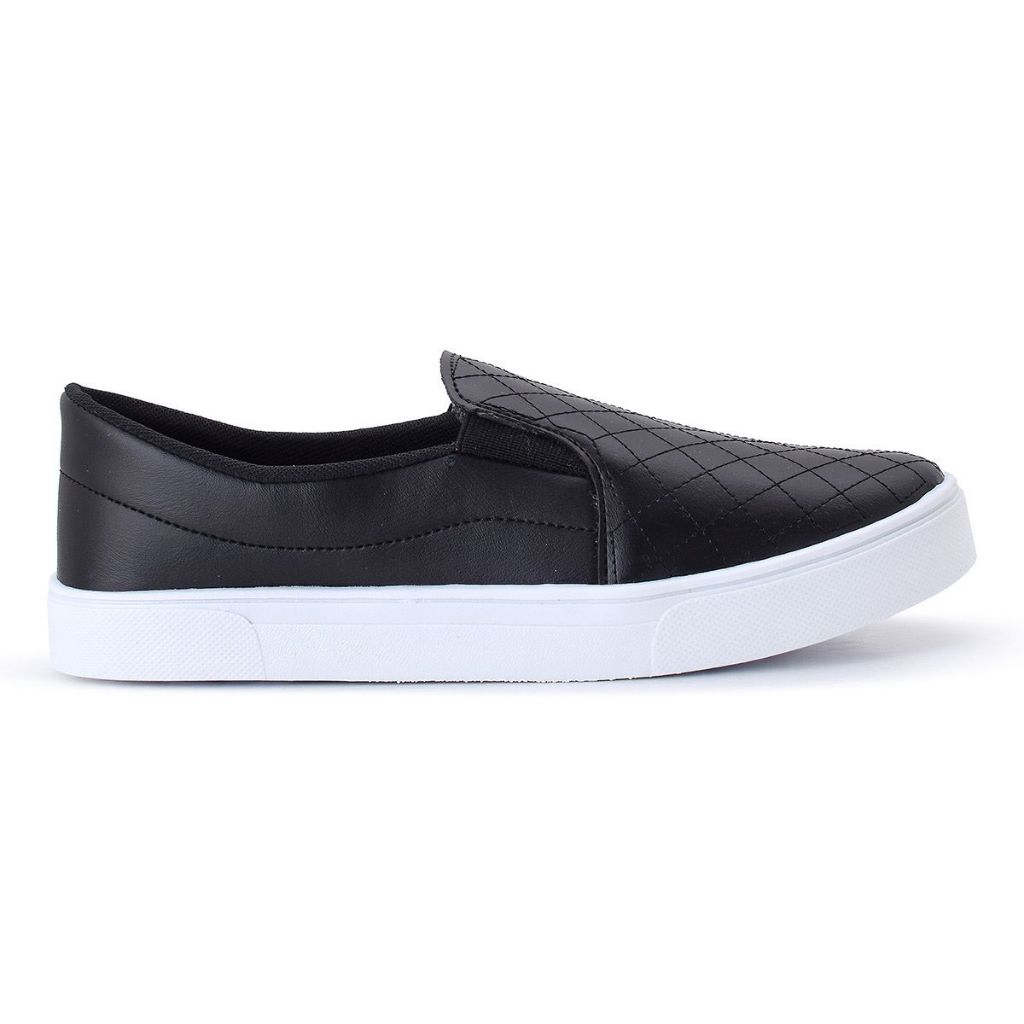 Tênis Feminino Calce Fácil Esportivo Sneaker Slip On Casual confortável