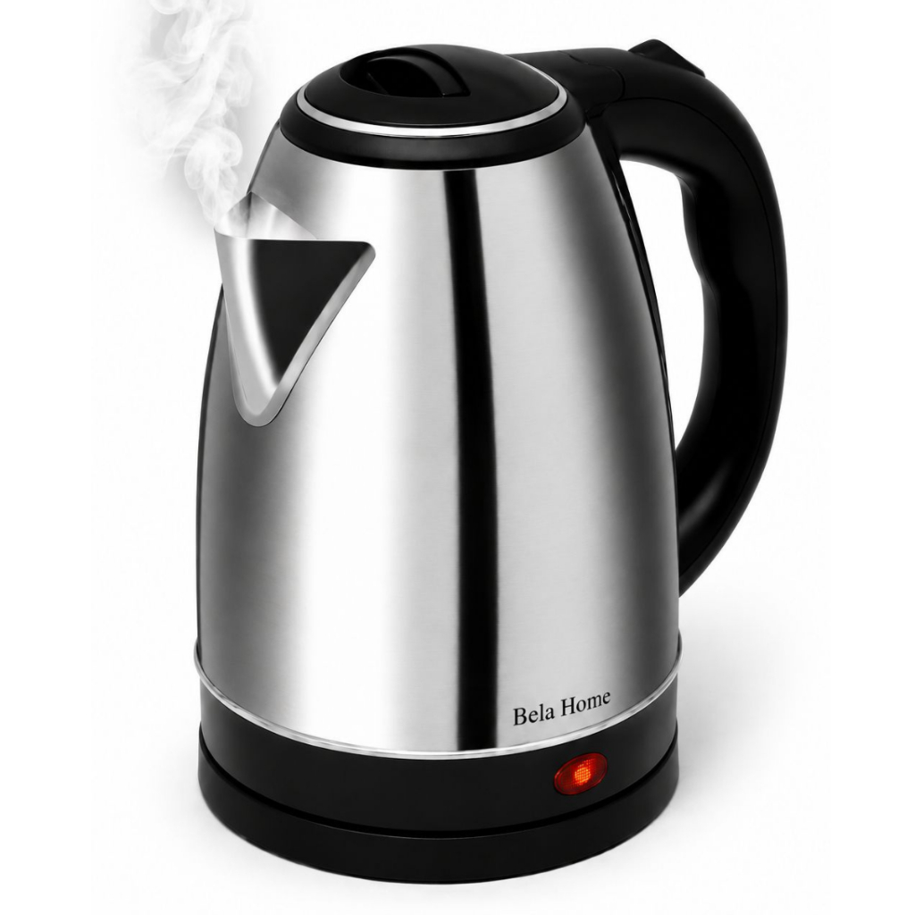 Chaleira Elétrica Inox Automatica Bela Home 2 Litros Preta 127v aquecimento rápido