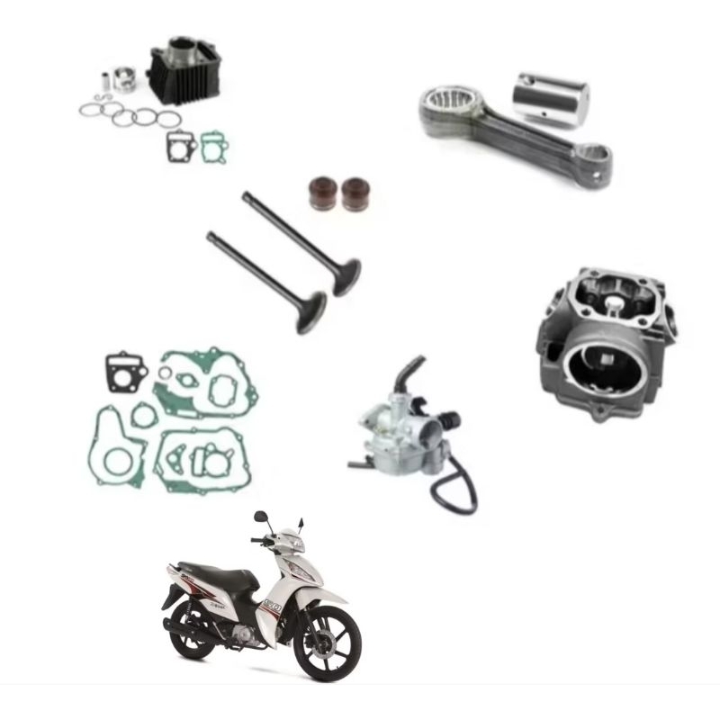 kit Motor Completo Cilindro Biela Junta Cabeçote 90 Cc Moto Traxx Star 50 Cc