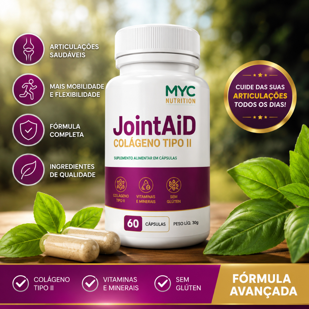 Colágeno Tipo 2 60 Cápsulas Magnésio Vitamina C Sem Glúten