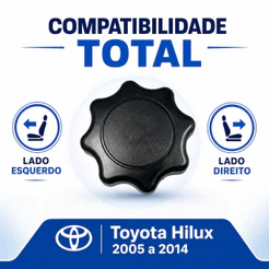 Manopla Regulagem Banco Hilux 2005-2014 Inclinação Assento Lado Direito/Esquerdo Botão de assento