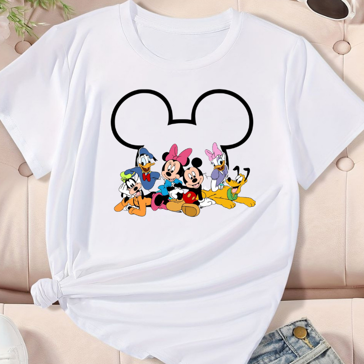 Camiseta adulto e infantil, desenhos animados, aniversário, presente