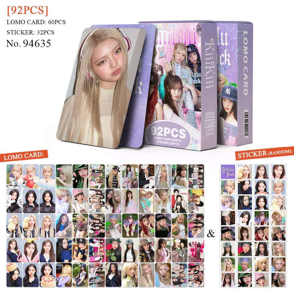 K-POP 60pcs/box com 32pcs adesivo KiiiKiii Photocard Pronto Para Ser Cartão LOMO Postal De Coleção
