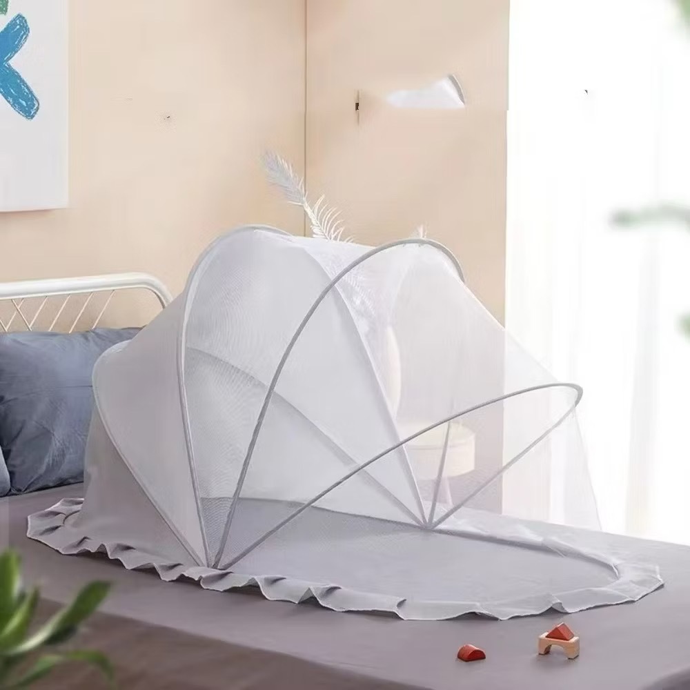 Mosquiteiro Infantil Dobrável Rede Mosquiteira Portátil 100x45x40cm e 125x65x65cm