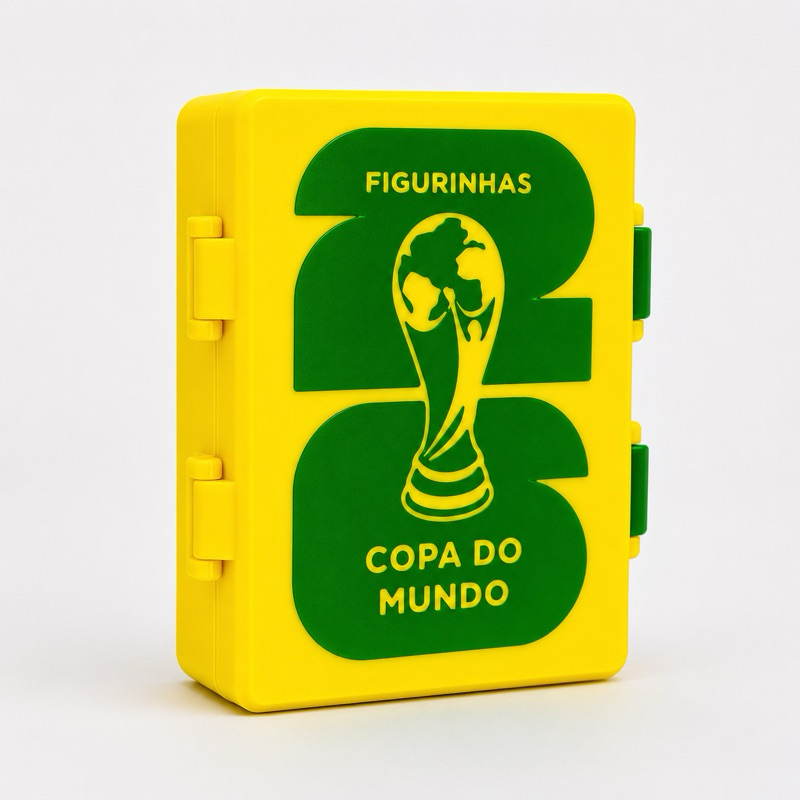 Porta Figurinha Copa do Mundo 2026 Com Divisoria Fixa Organizador Para Album e Coleção