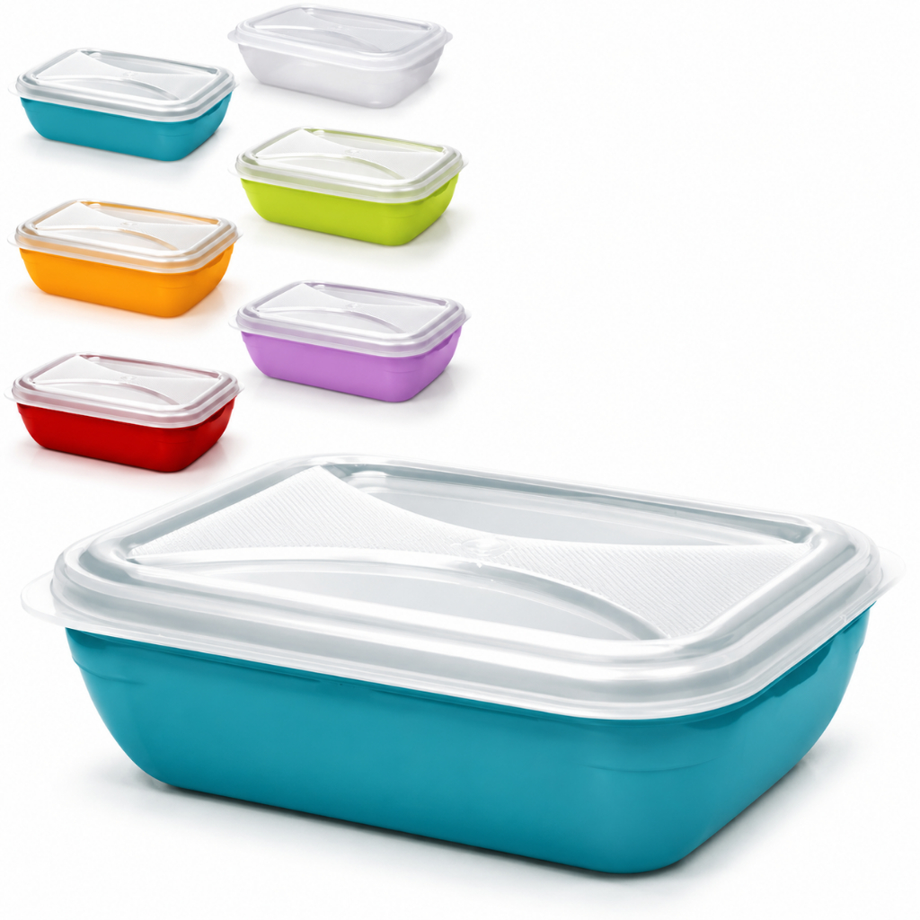 Potes 1000ml BPA Free Organizador de Alimentos Mantimentos Marmita Tampa Transparente