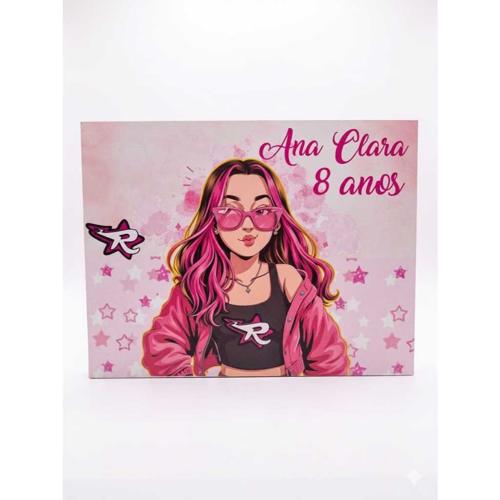 sacolinha personalizada dos rosas emilly vick-lembrancinha personalizada-festa personalizada-papelaria personalizada
