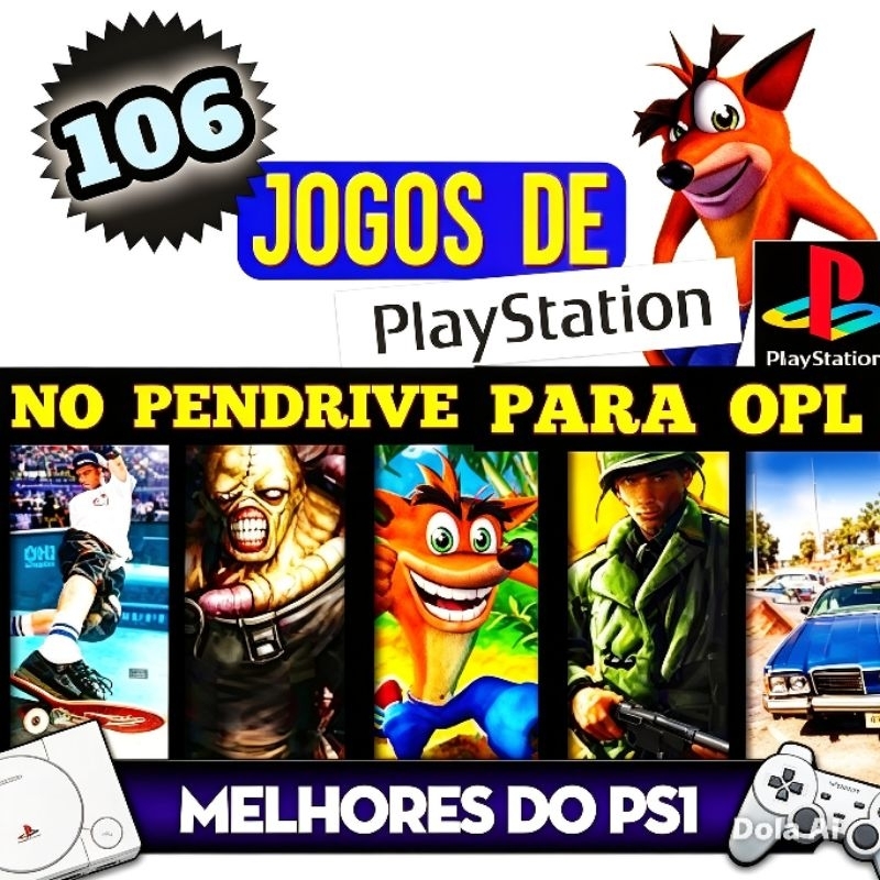 JOGOs PS1 No Pendrive para OPL PS2/ Somente pendrive!