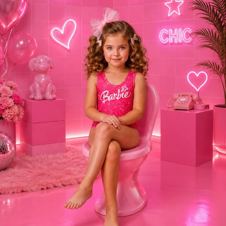 ✨ Body Infantil Rosa com Glitter – O Favorito das Meninas ✨