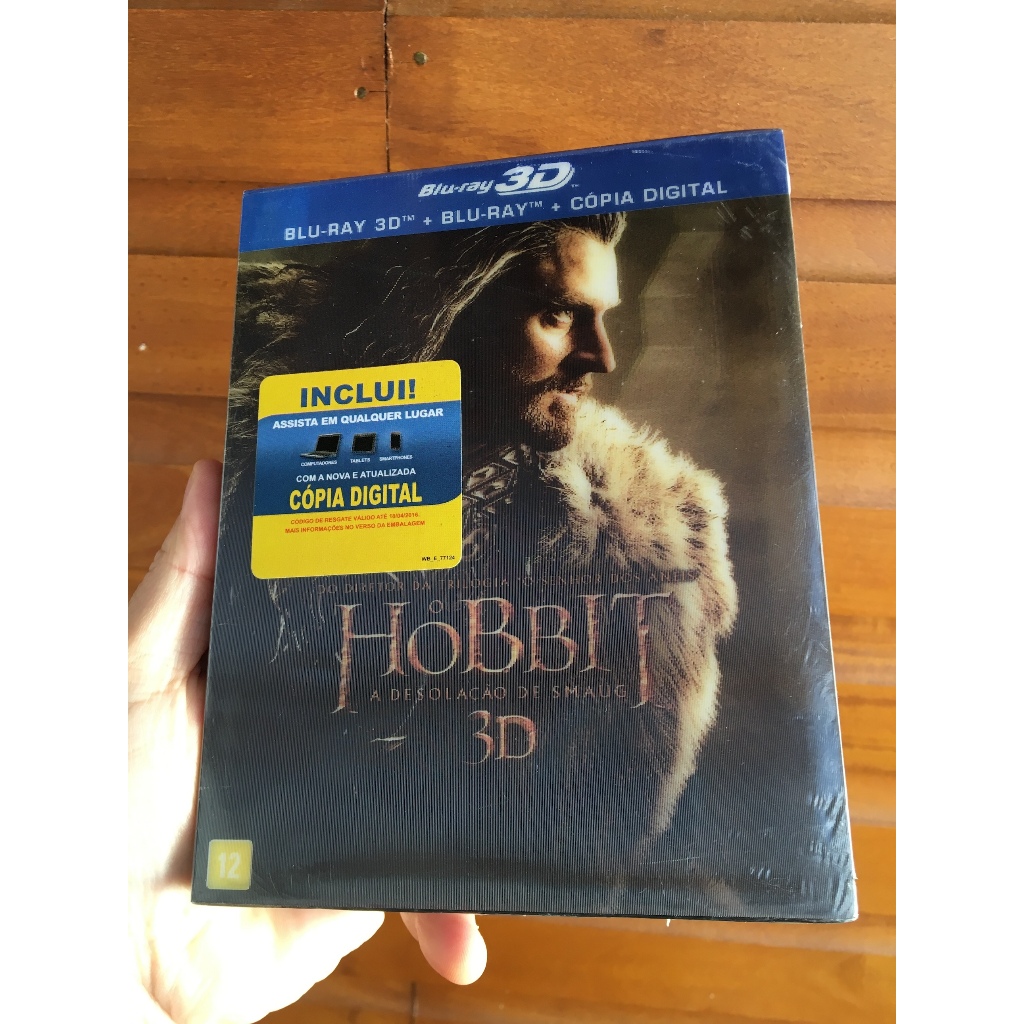 Blu Ray - O Hobbit - A Desolação de Smaug - 2D + 3D - Luva Lenticular - Original - Novo - Lacrado