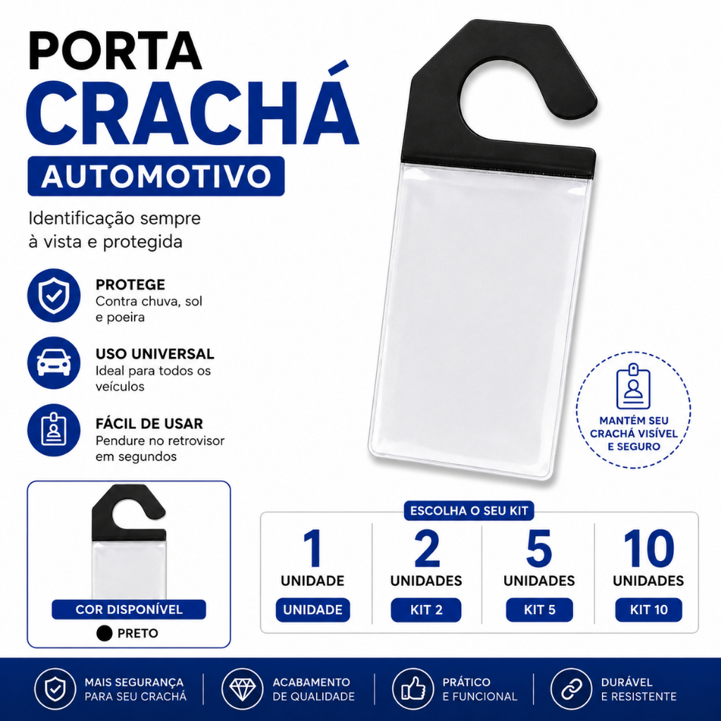 Crachá Estacionamento Retrovisor Suporte Veicular