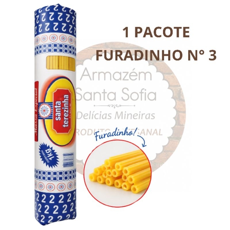 Massa de Macarrão Furadinho Santa Terezinha número 3