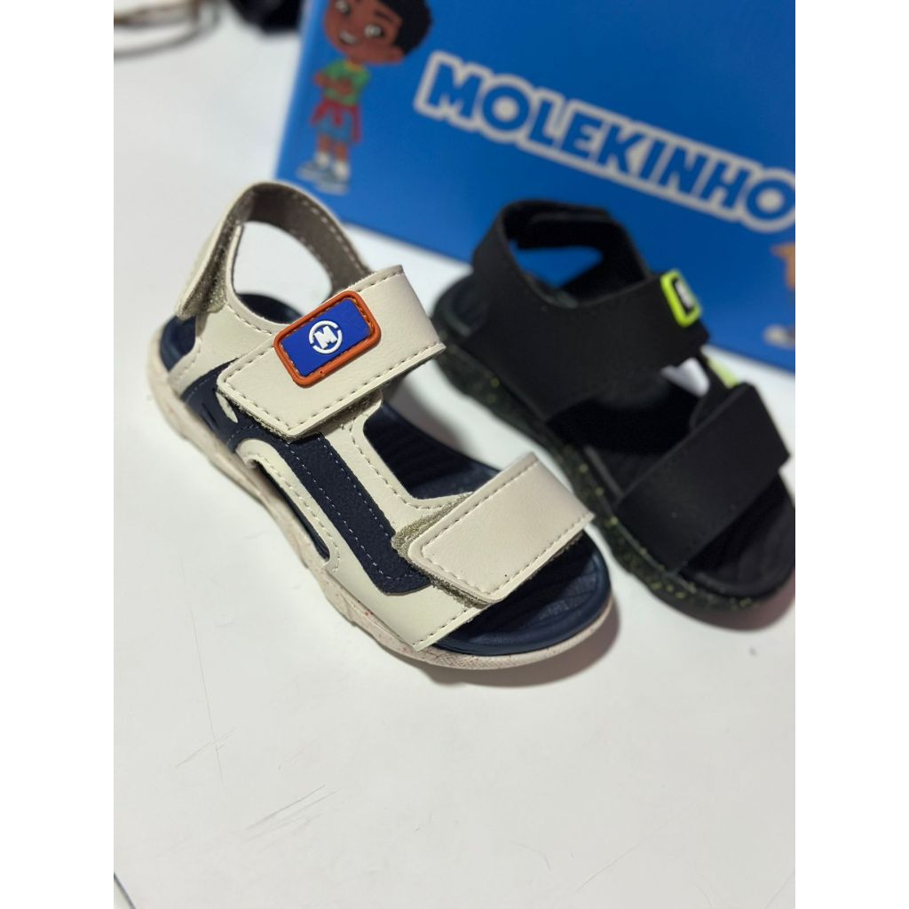 Sandália Papete Infantil Molekinho Menino Casual Confortável bebe Baby Masculino  Sola Anatomica Ultracorfort Promoção