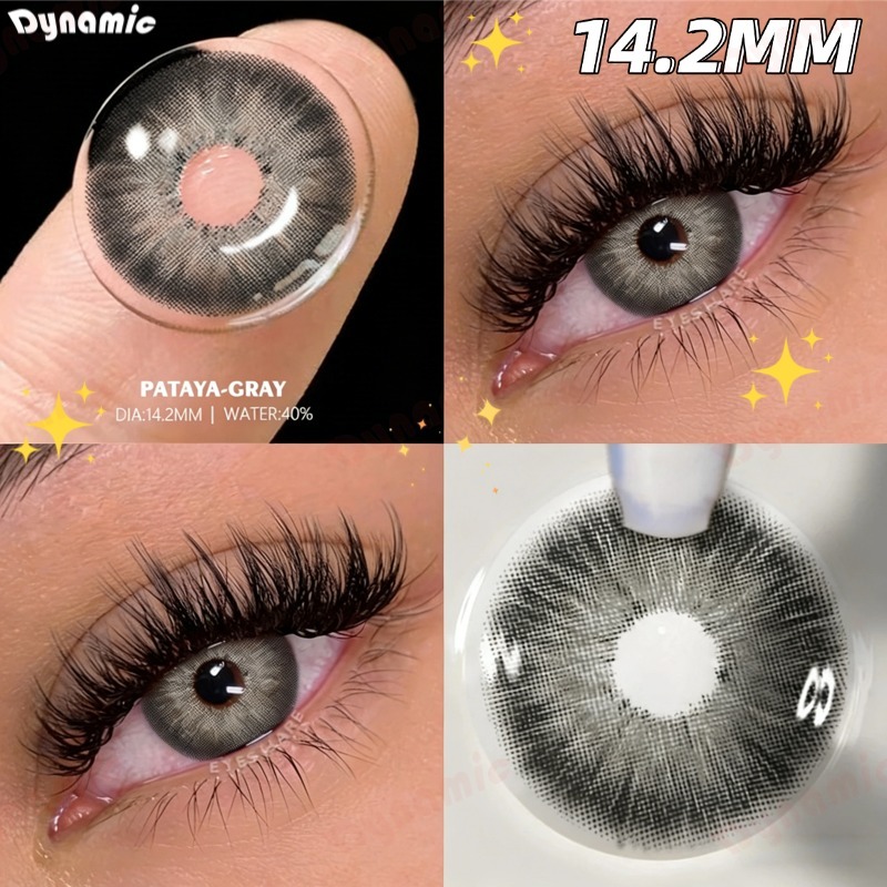 Lentes De Contato Coloridas 2pcs Contatos Coloridos Para Maquiagem De Cosméticos Brown Eyes-DY