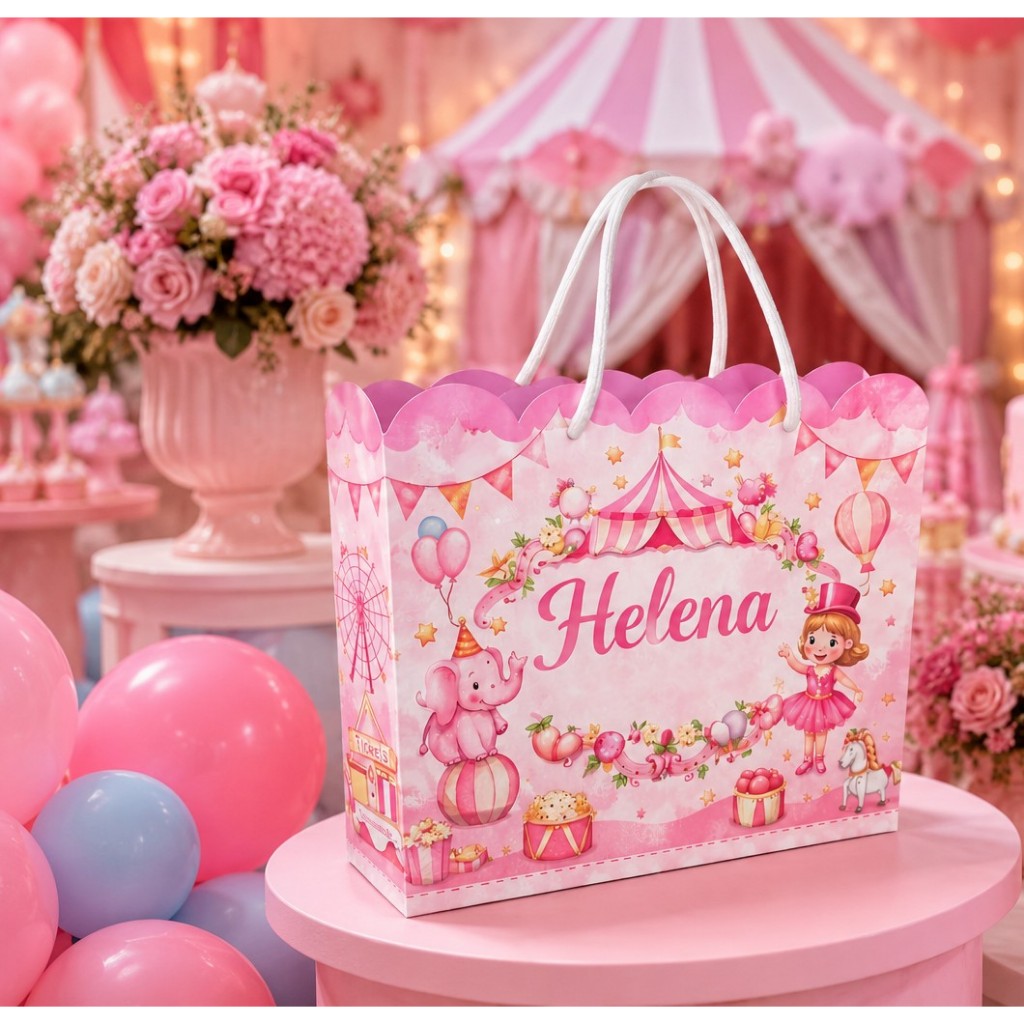 ENVIO RÁPIDO Sacolinhas Personalizadas para Festa Jardim das Borboletas  Princesas Circo Rosa PEGUE E MONTE