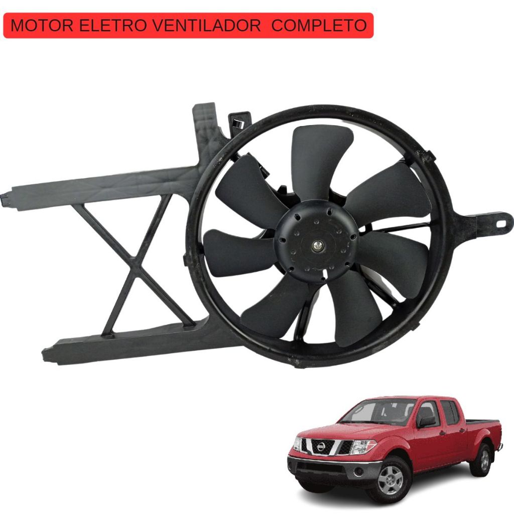 MOTOR ELETRO VENTILADOR COMPLETO NISSAN FRONTIER SEL 7 PÁS ORIGINAL