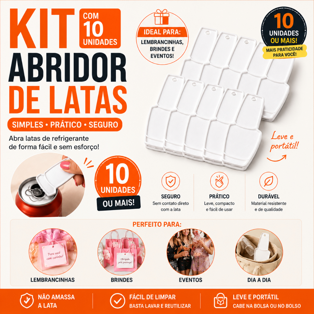 Kit Salva Unha em Gel Formato Esmalte - Lembrancinha Manicure -Chaveiro Abridor de Lata