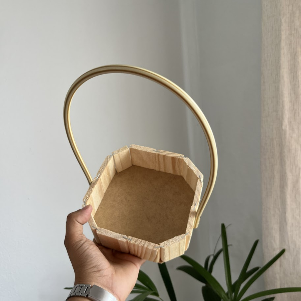 Kit 10 Cesta Quadrada Boleada 15 Centímetros