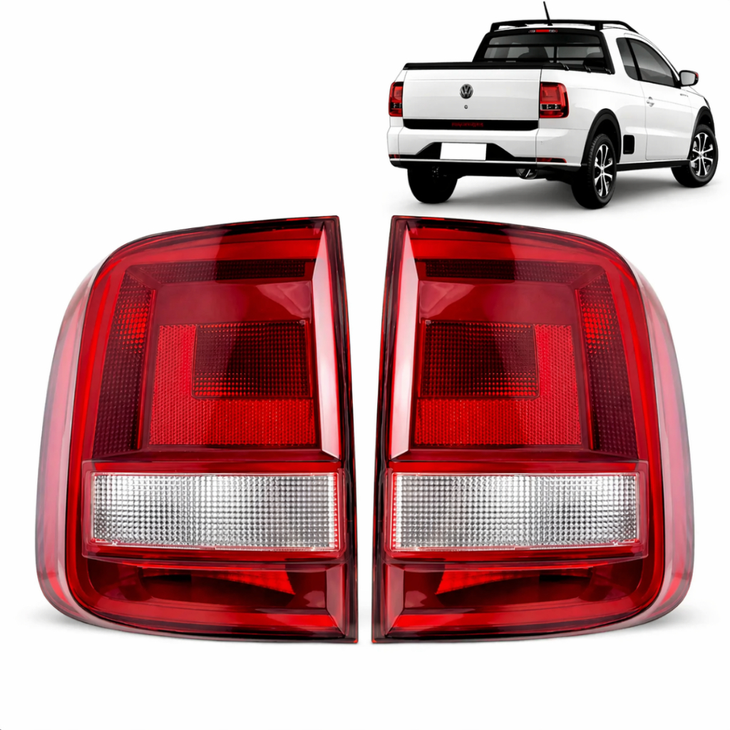 Par / Un Lanterna Traseira Saveiro G7 2017 2018 19 A 2023 Bicolor