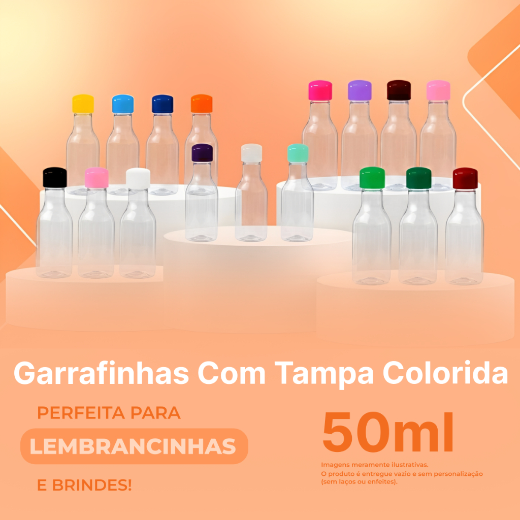 Kit 10/20/30/40/50 Garrafinhas Rosca 50ml - A melhor do Brasil! Imperdível!!!