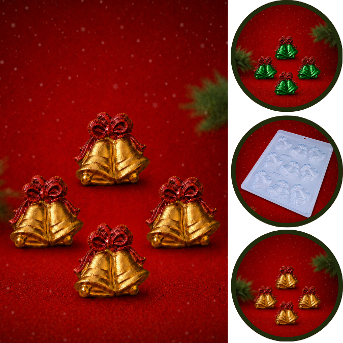 1~10 Forma Simples SINO 177 (i2) em Acetato BWB Para Bombom e Doces Para Natal e Festas Natalinas. (CHOCO)