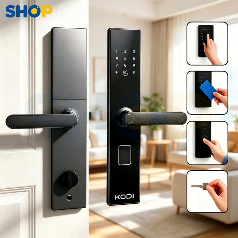Smart Lock Biométrica com Teclado Numérico, Tag RFID, Impressão Digital e Chave-M15